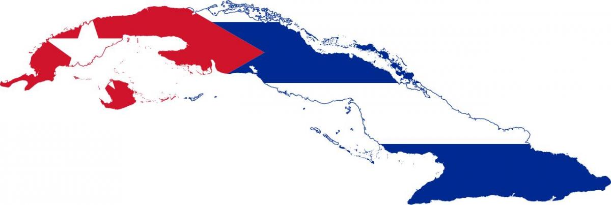 Mapa da bandeira de Cuba
