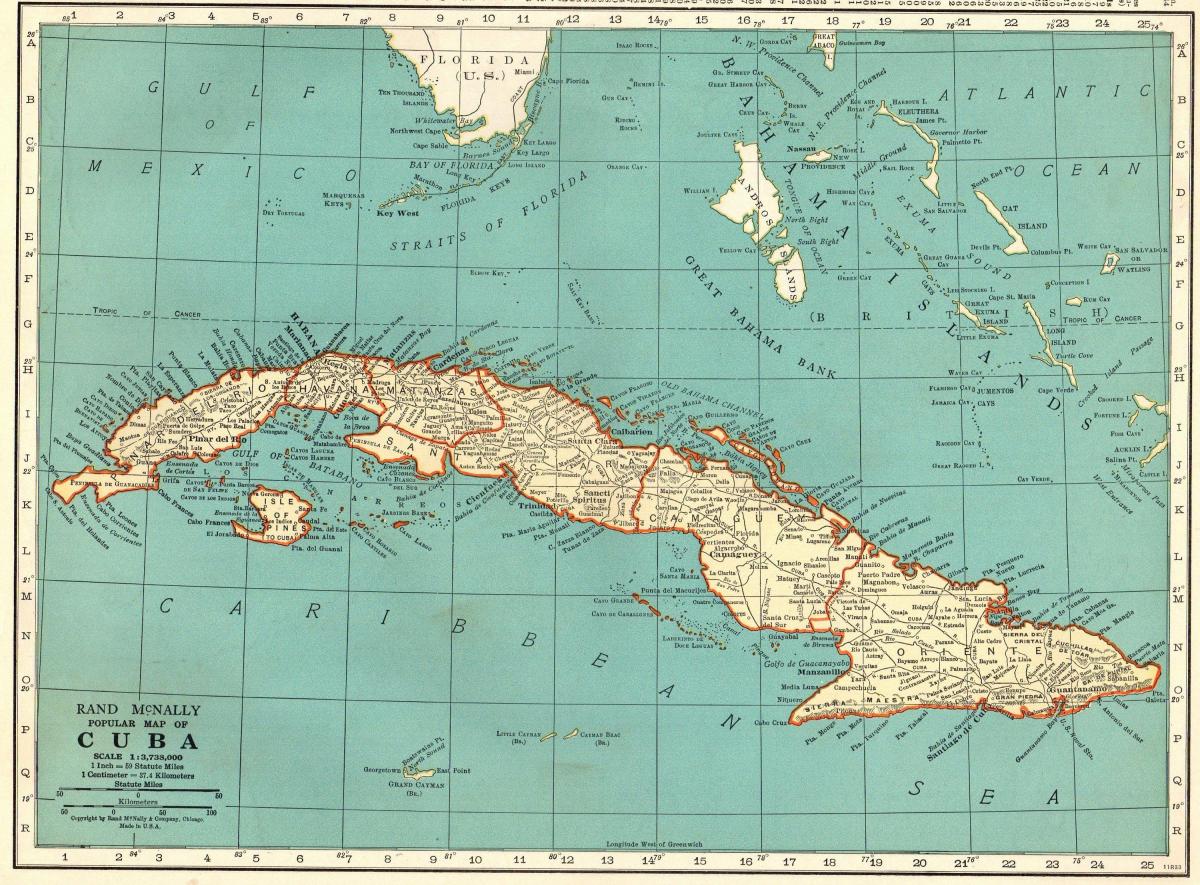Mapa histórico de Cuba
