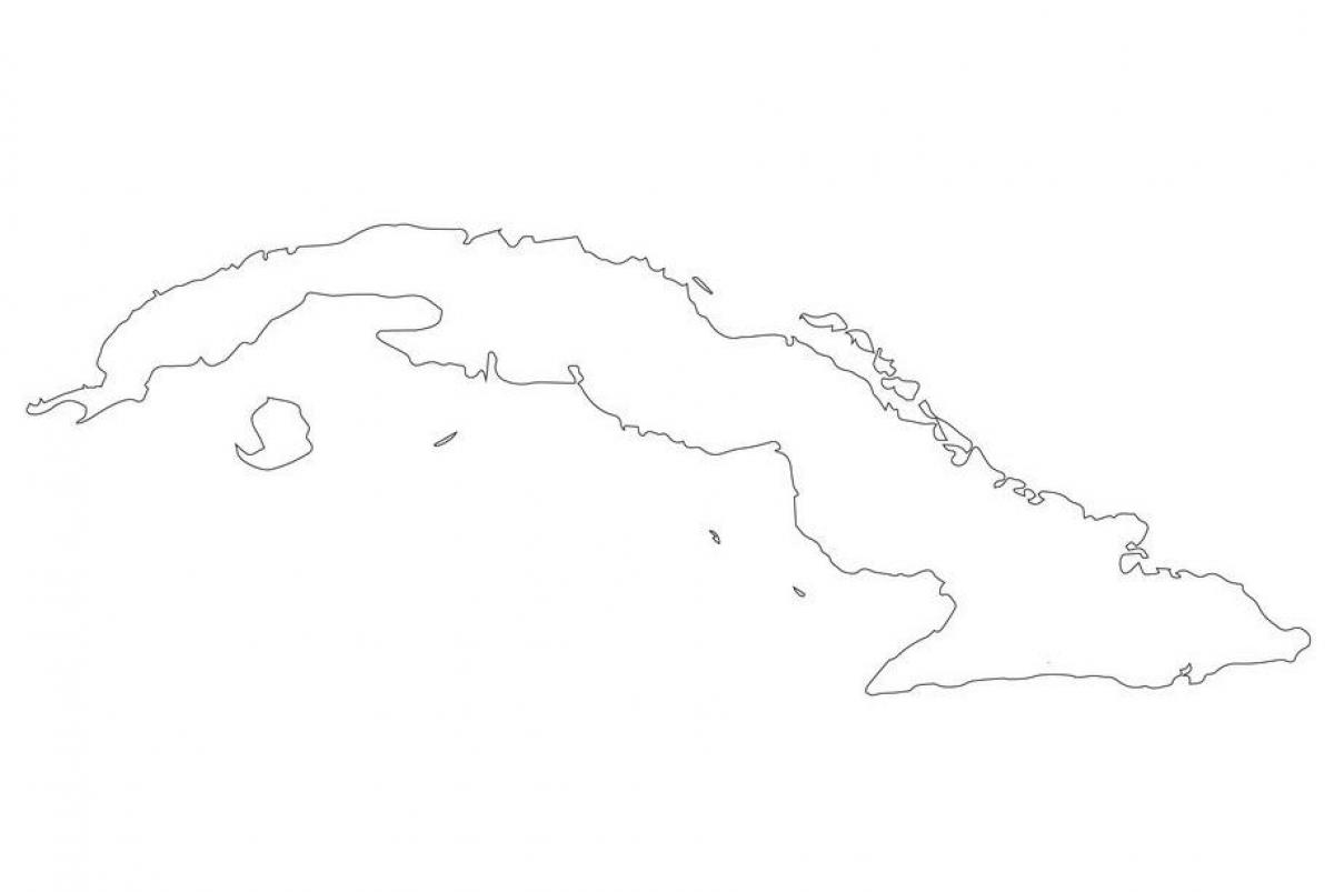 Mapa vazio de Cuba